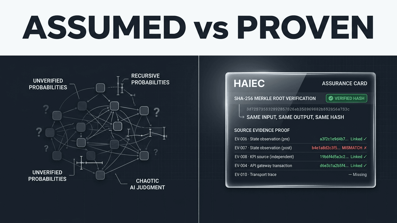 Assumed versus proven — what security tooling asserts versus what evidence establishes